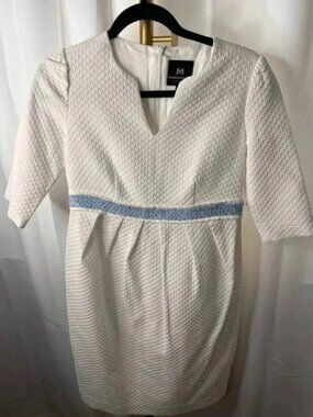 Madderson London Maternity Dress in White & Blue Nordstrom xs